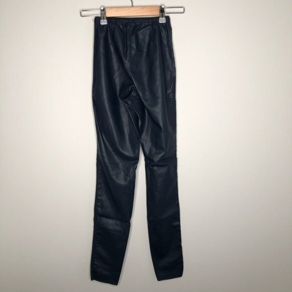 Vero Moda Blue Faux Leather Skinny Pants Size XS - Picture 3 of 8